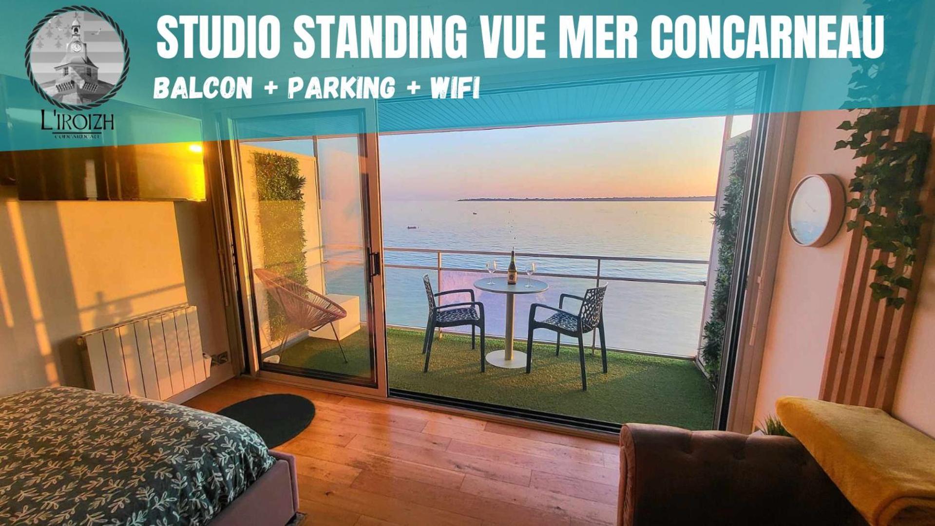 - L'Iroizh - Concarneau - Vue Mer Panoramique - Studio Standing Plage Des Sables Blancs - Parking - Panoramic Sea View - Near Thalassotherapy - Wifi - Exteriör bild